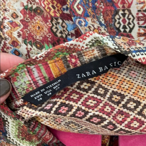 Long Zara Patterned Button Down - Picture 4 of 5